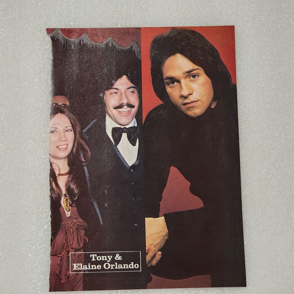 Tony & Elaine Orlando Vintage Poster Pinup Clipping 8x10 1970s Music Memorabilia
